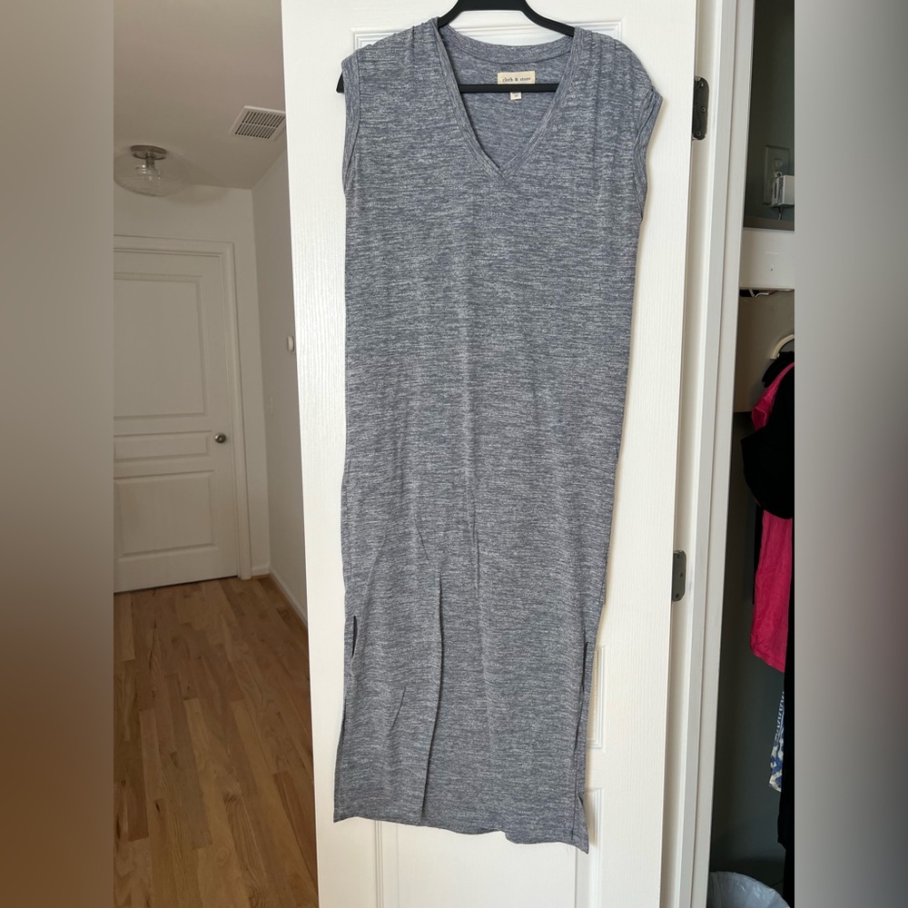Cloth & Stone Gray Midi Dress
